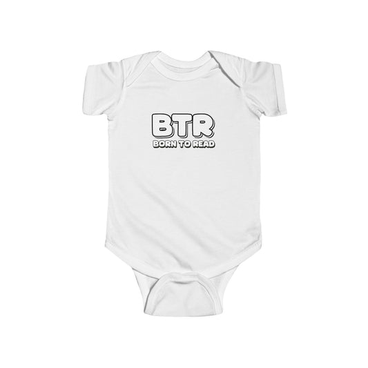 Baby Bodysuit - 'BTR Born to Read' Cute Infant Outfit